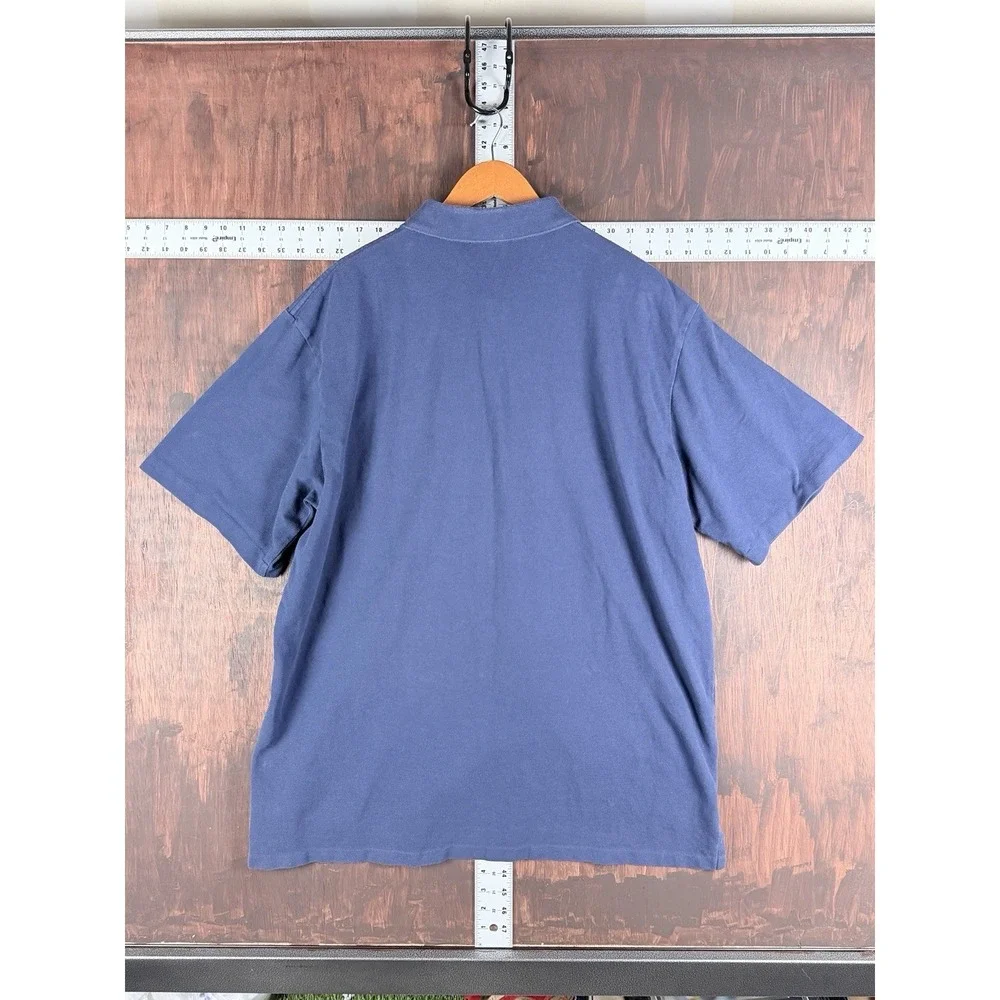 Polo‎ Ralph Lauren Shirt Pony Solid Golf Casual Cotton Navy Blue Men's XLT TALL